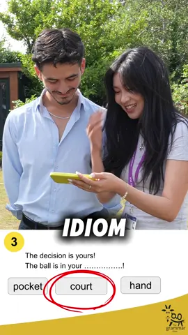 A post by @thegrammargoat on TikTok caption: English Quiz in Wimbledon! #learnenglish #quiz #Wimbledon @Wimbledon School of English 