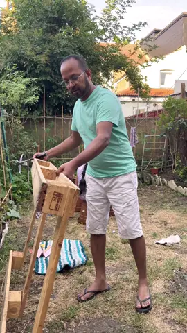A post by @db_manik on TikTok caption: Made a bench for our garden🙂#foryouシ #foryoupageシ #tiktokbdofficial #davidmanik #tiktok 
