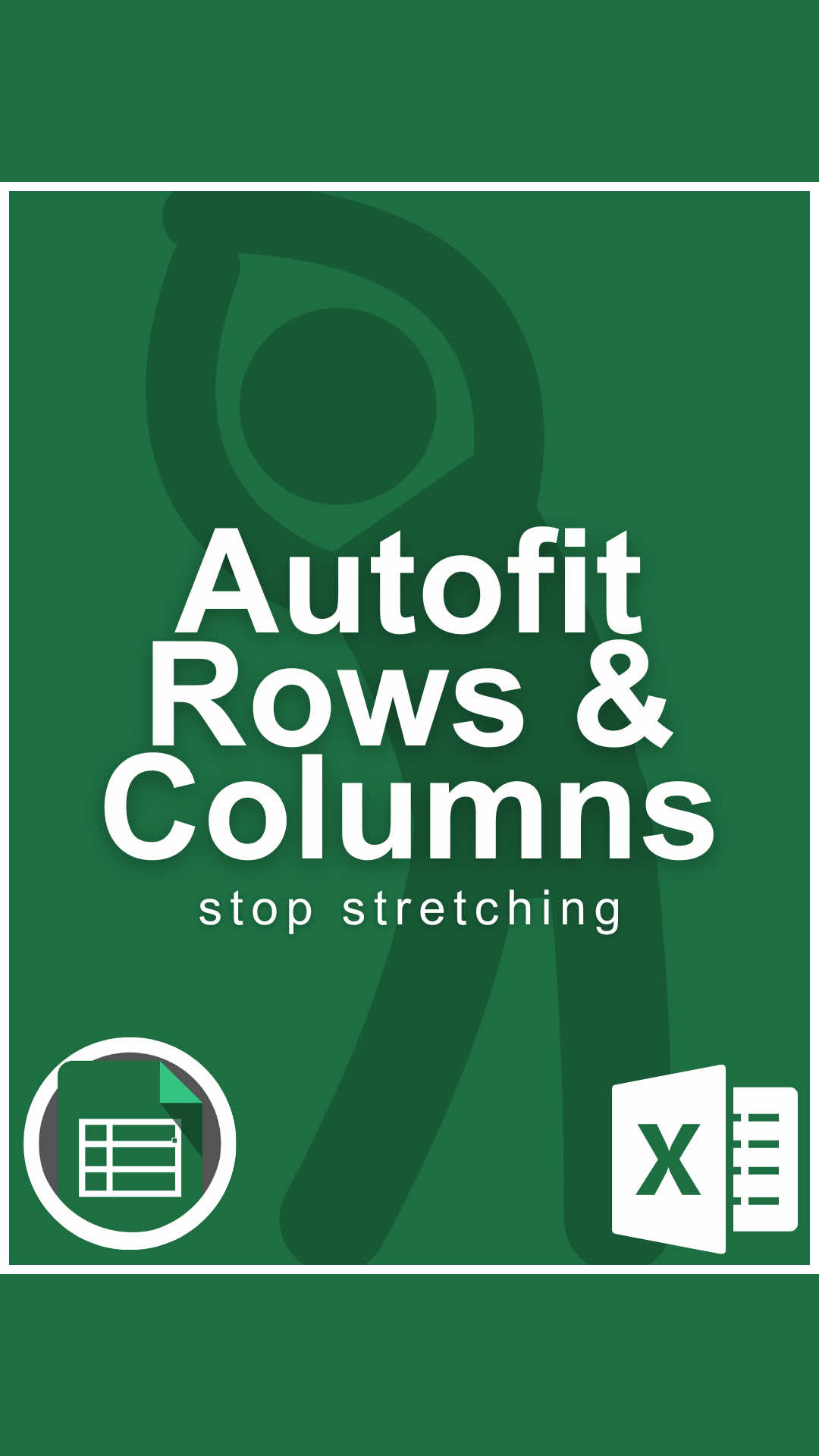 A post by @cheatsheets on TikTok caption: Autofit Rows & Columns in Excel! #excel #exceltips #googlesheets #spreadsheet #tutorials 