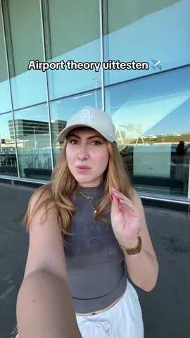 A post by @bokado on TikTok caption: Airport theory ✈️ Het lopen naar de gate duurde gewoon langer dan inchecken & security 😂 #schiphol #airport #theory 