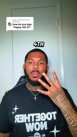 A post by @chaadcrb on TikTok caption: Replying to @thedevxavier Time for fireworks 🎆 #happy4thofjuly #asl #signlanguage #trending #foryou #viral #fyp #foryoupage #americansignlanguage #explore #chaadcrb 