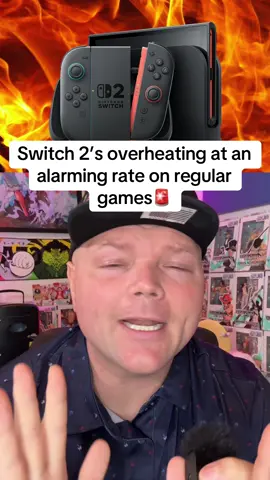 A post by @baldbetter on TikTok caption: Switch 2’s overheating at an alarming rate in regular games🚨 #switch2 #foryou