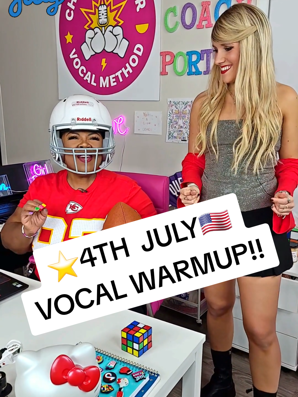 A post by @cherylporterdiva on TikTok caption: Try this #vocalwarmup #4thofjuly #taylorswift #traviskelce @Roberta Natalini 