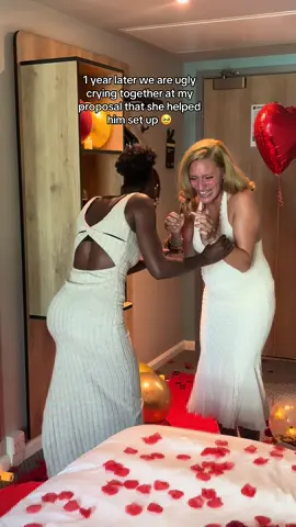 A post by @elevenahmosee on TikTok caption: Is it delusion if it came true? 😂😂 @LunaMelanin girl you had me SWEATING in the first video 😭😭😭😭😭 #fyp #engagement #bestfriend #delulu 
