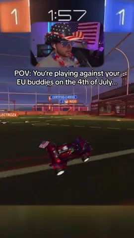 A post by @tenacitytv on TikTok caption: Cant beat us on our day * Shout out to any of my viewers in the armed forces #rocketleague #4thofjuly #independenceday #rocketleaguegoals #rl #rockettok #tena #tenacitytv #tenacity #Gaming #streamer #funny 