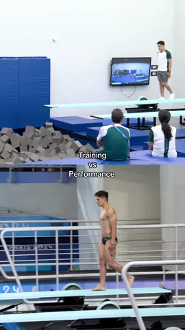 A post by @olympics on TikTok caption: The joy of performing the jump perfectly after so much training! 💪🏅 📹: @osmardiver05 #Olympics #Sports #Diving 