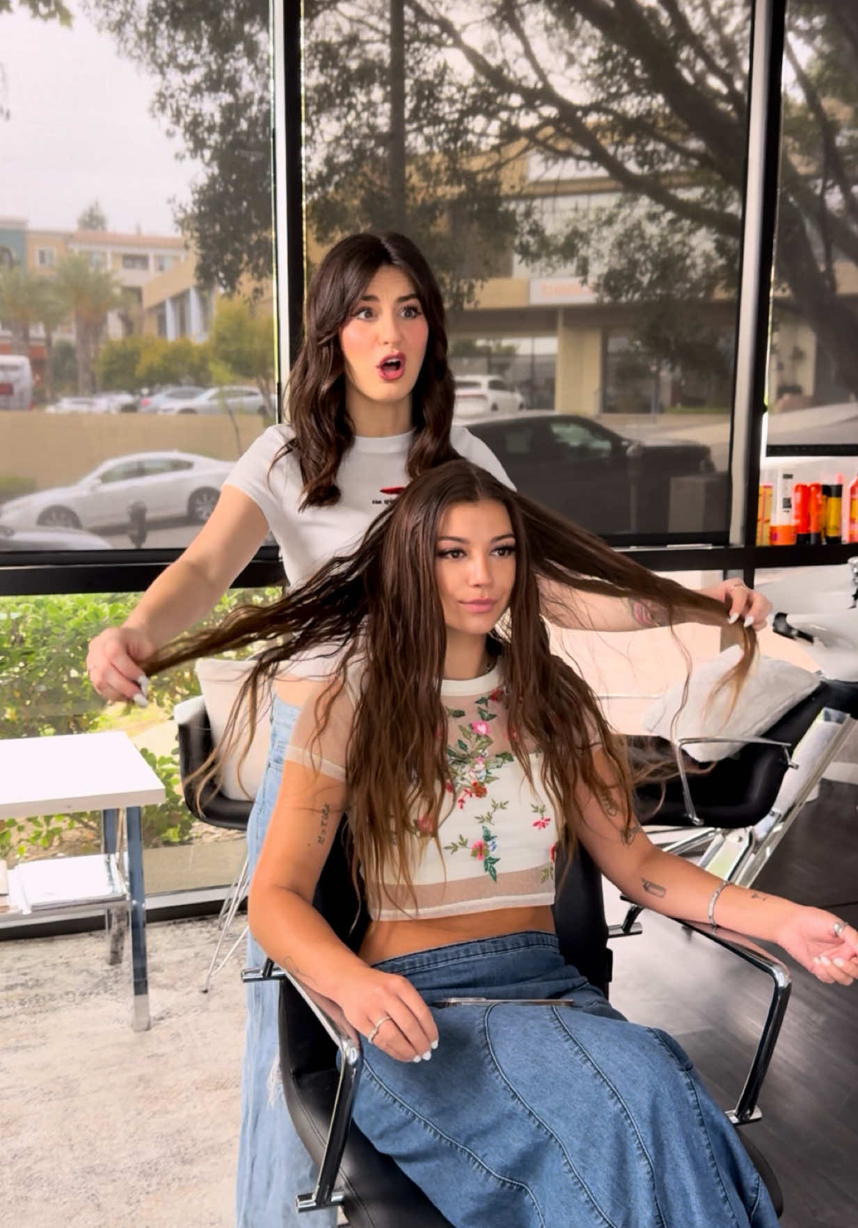 A post by @sharon.simplyinsane on TikTok caption: What do y’all think of her HAIR TRANSFORMATION⁉️😍 Save this for your next appointment🥰🫶 ilyyyy #matrixpartner 