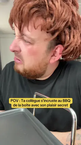 A post by @moguizoff on TikTok caption: POV : Ta collègue s’incruste au BBQ de la boîte avec son plaisir secret  @HappyVore 