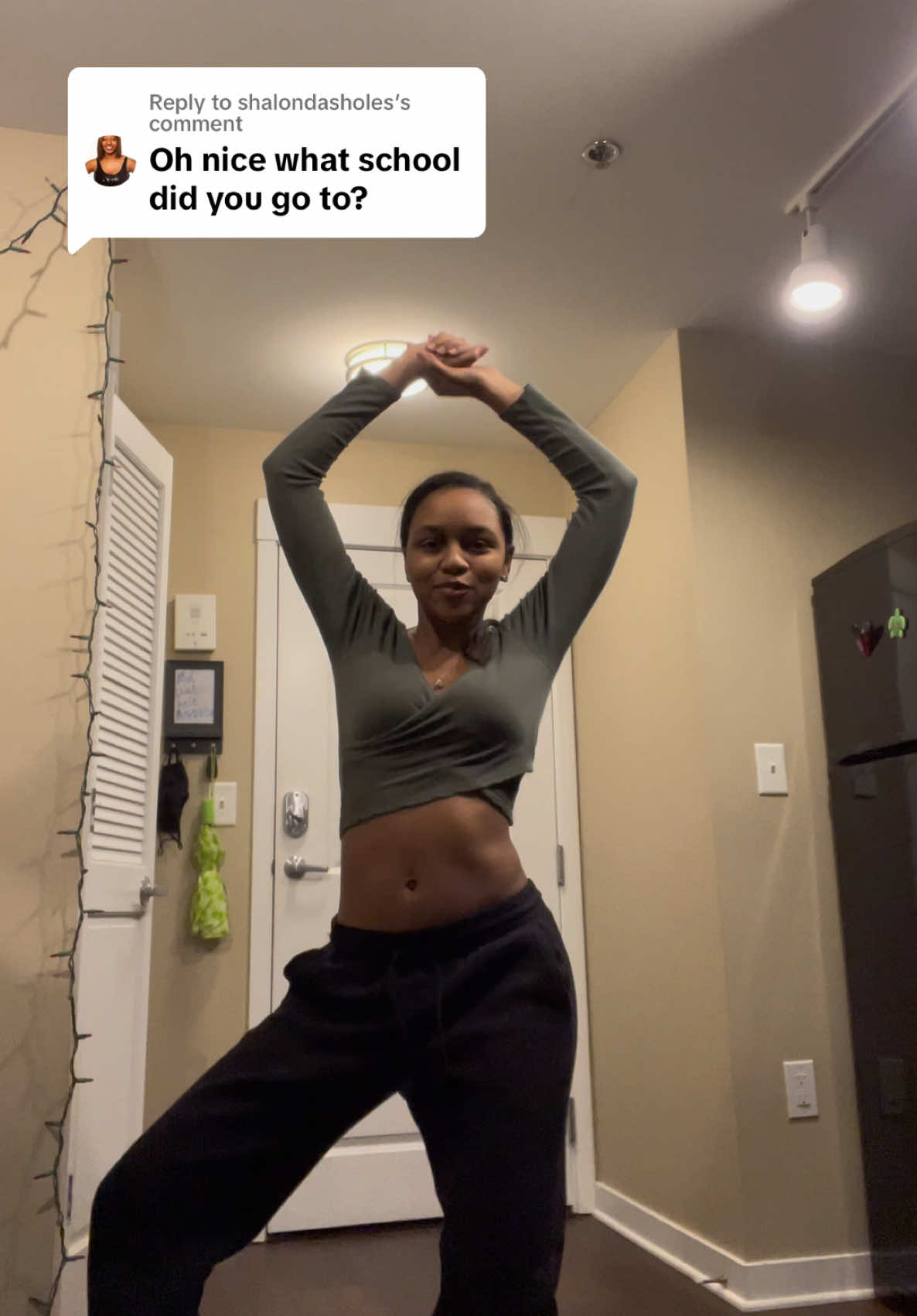 A post by @joiya.lanae on TikTok caption: Replying to @shalondasholes I was a Cardette at the University of Louisville! Here’s some practice footage just because😌 #majorette #majorettedance 