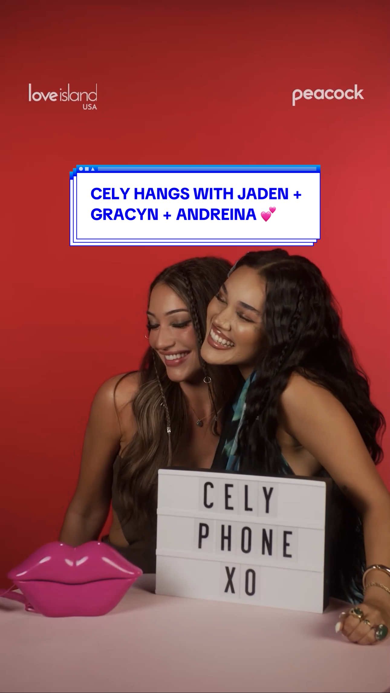 A post by @loveislandusa on TikTok caption: Andreina, Gracyn, and Jaden reflect on their journey with Cely! 💞 #LoveIslandUSA 