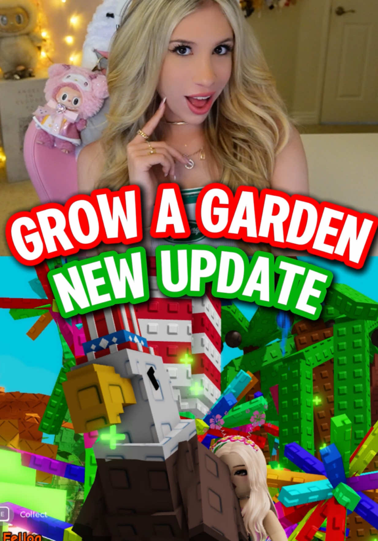 A post by @lanaslifeee on TikTok caption: Tag the FRIEND you want to play the New 4th OF JULY UPDATE with in GROW A GARDEN… 💙🤍❤️