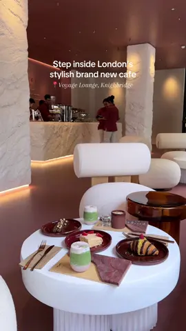A post by @volga_londonstories on TikTok caption: A brand new cafe has landed in London!✨ Voyage Lounge in Knightsbridge is a sleek, stylish brand new spot that’s already turning heads.🤍 Don’t miss their refreshing Strawberry Matcha 🍓🍵 and their one-of-a-kind Signature Pudding 🍮 Both are must-tries! 📍 Voyage Lounge, 197 Brompton Rd, SW3 1LA ad #london  #brunch #knightsbridge #desserts #coffeetiktok #londonhotspots #whattodoinlondon #londonthingstodo #londra #londres #matcha #visitlondon #londonfood #londontravel 