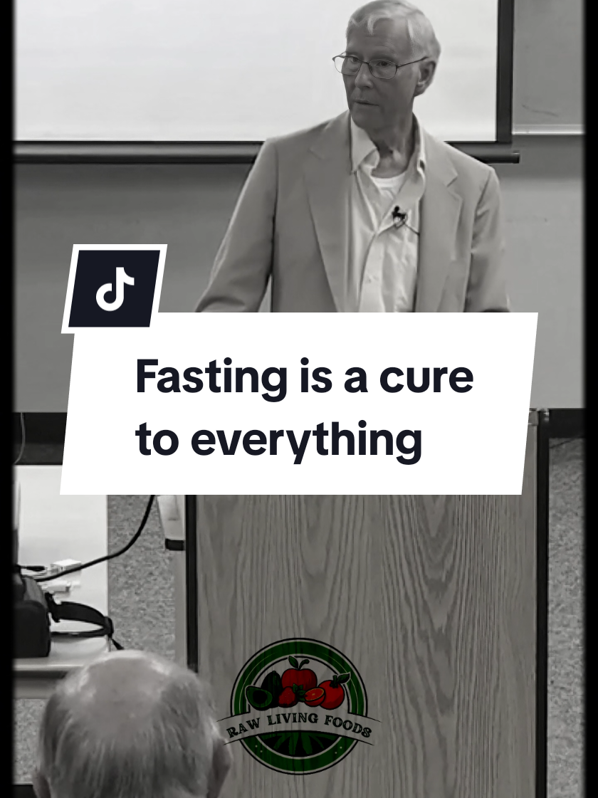 A post by @rawlivingfoods on TikTok caption: Raymond Francis Explains How Fasting Can Save Your Life. - #natural #organic #livingfood #health #advice #healthy #vegan #diet #healthtips #fasting #herbs #rawfood #fruit #vegetables #healing #foods 