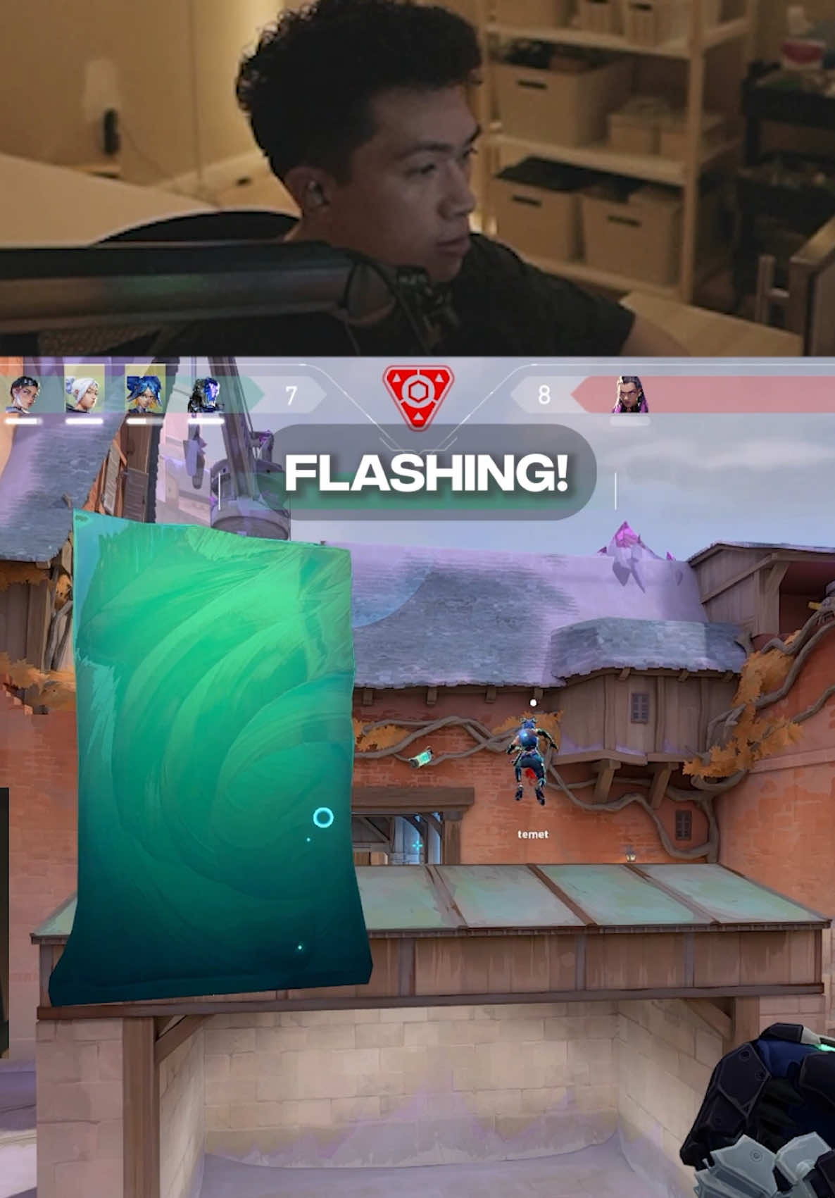 A post by @kj.todo on TikTok caption: 321 pop with @temet @liuh #Valorant #pocketkayo #kayo #popflash #blinded #valorantclips #Gaming #thepocketkayo #kjtodo #321pop #todo #corrode #phaseguard 