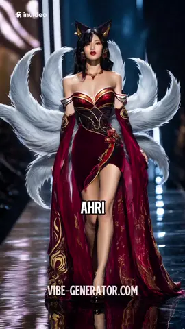 A post by @vibegenerator on TikTok caption: League of Legends Champions on the Fashion Runway – Ahri, Teemo, Garen & More! Order best-selling ads for your business or a personalized video featuring your face at VibeGenerator.ai. We create all kinds of videos, from clips and trailers to personalized video gifts featuring your face. Access AI video guides, some of my prompts, and exclusive extra content by visiting our Patreon: patreon.com/Vibe_Generator #ahri #teemo #garen #leagueoflegends #lolchampions #fashionrunway #Gaming #style #invideoai 
