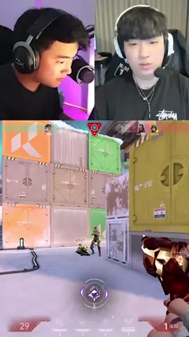 A post by @s0mcs on TikTok caption: Pro player calms down their team! 🙏 #Valorant #s0mcs
