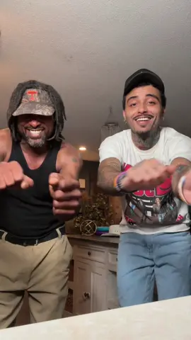 A post by @itsromebaby on TikTok caption: I finally got my pops to hit the whole @Keith Lee dance with me😂 👀