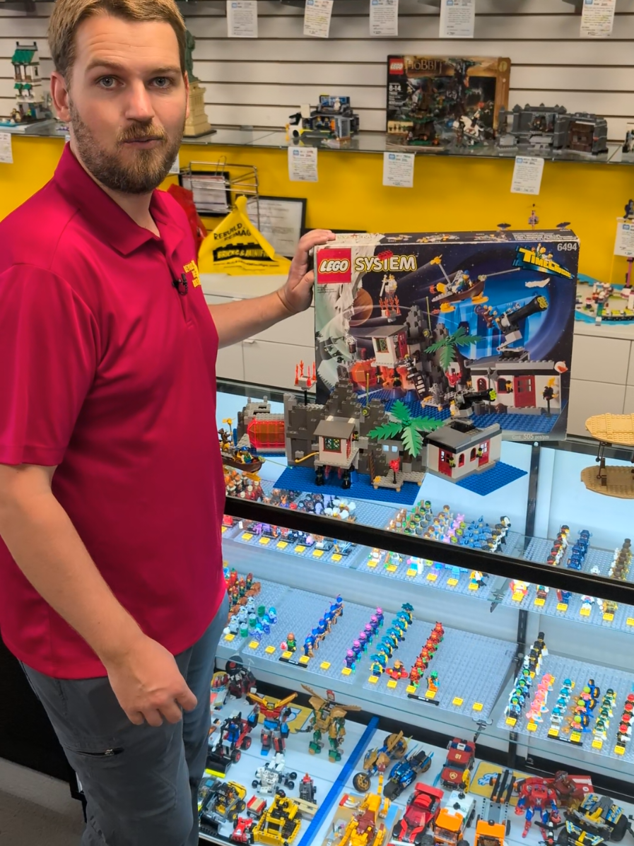 A post by @beyondthebrick on TikTok caption: Rare LEGO sets at Bricks & Minifigs in Arlington, Texas! (Sponsored) #lego 