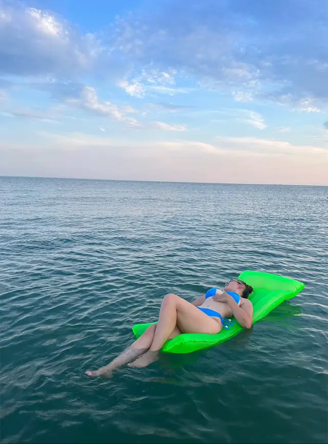 A post by @maricica_gh_ on TikTok caption: Between sky and sea🌫️🌊🤍