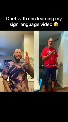A post by @chaadcrb on TikTok caption: #duet with @jala #MaestriDelPov made my day 🤣💯 #funny #MaestriDelPov #asl #signlanguage #trending #foryou #viral #fyp #foryoupage #americansignlanguage #explore #chaadcrb 