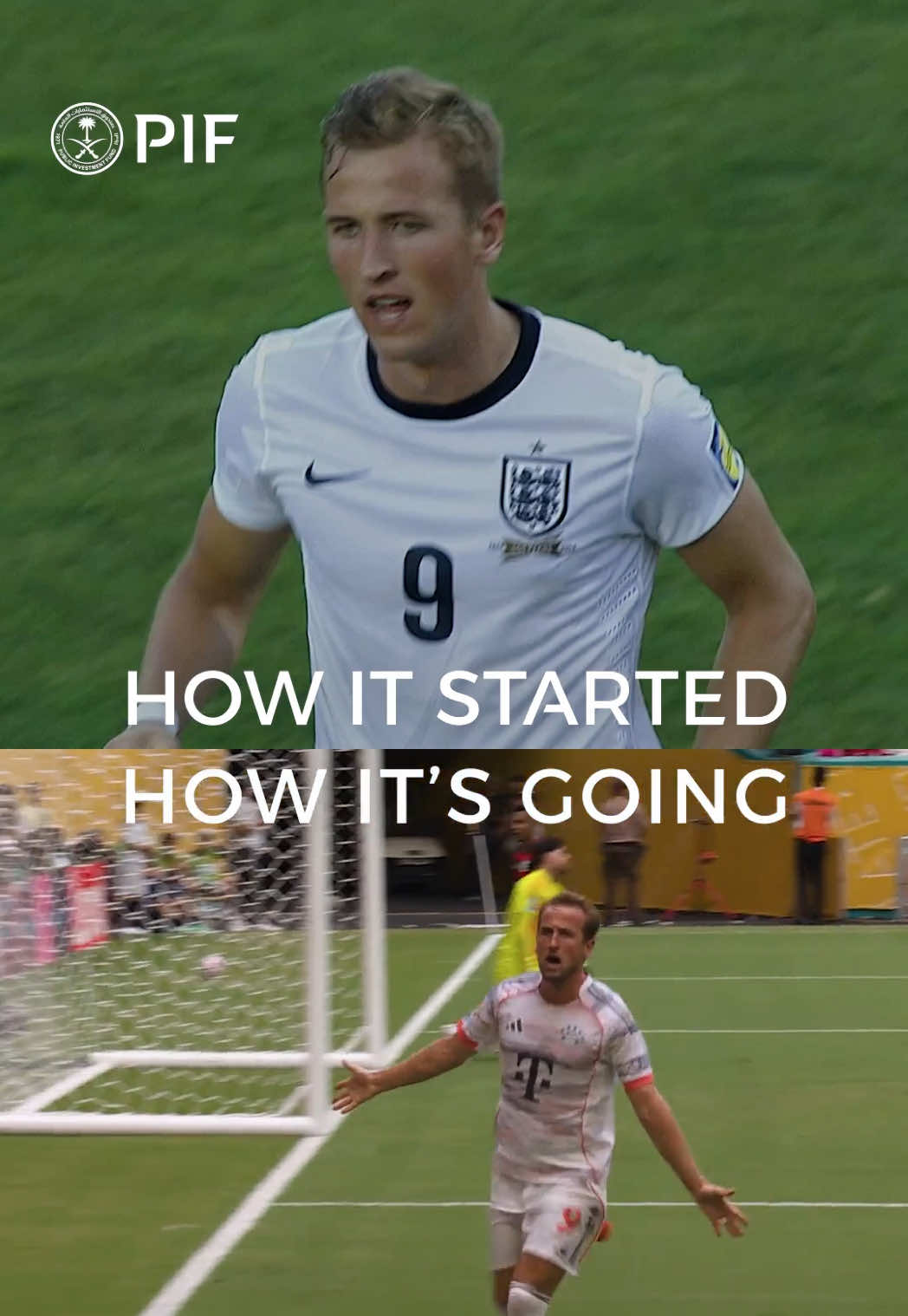A post by @fifaclubworldcup on TikTok caption: 2013 ➡️ 2025. Harry Kane still got that magic touch. ✨ #PIF #FIFACWC @PIF 