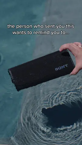 A post by @sonyelectronics on TikTok caption: This is your reminder to drink water and also enjoy soothing tunes on the ULT FIELD 3! #SonyULT
