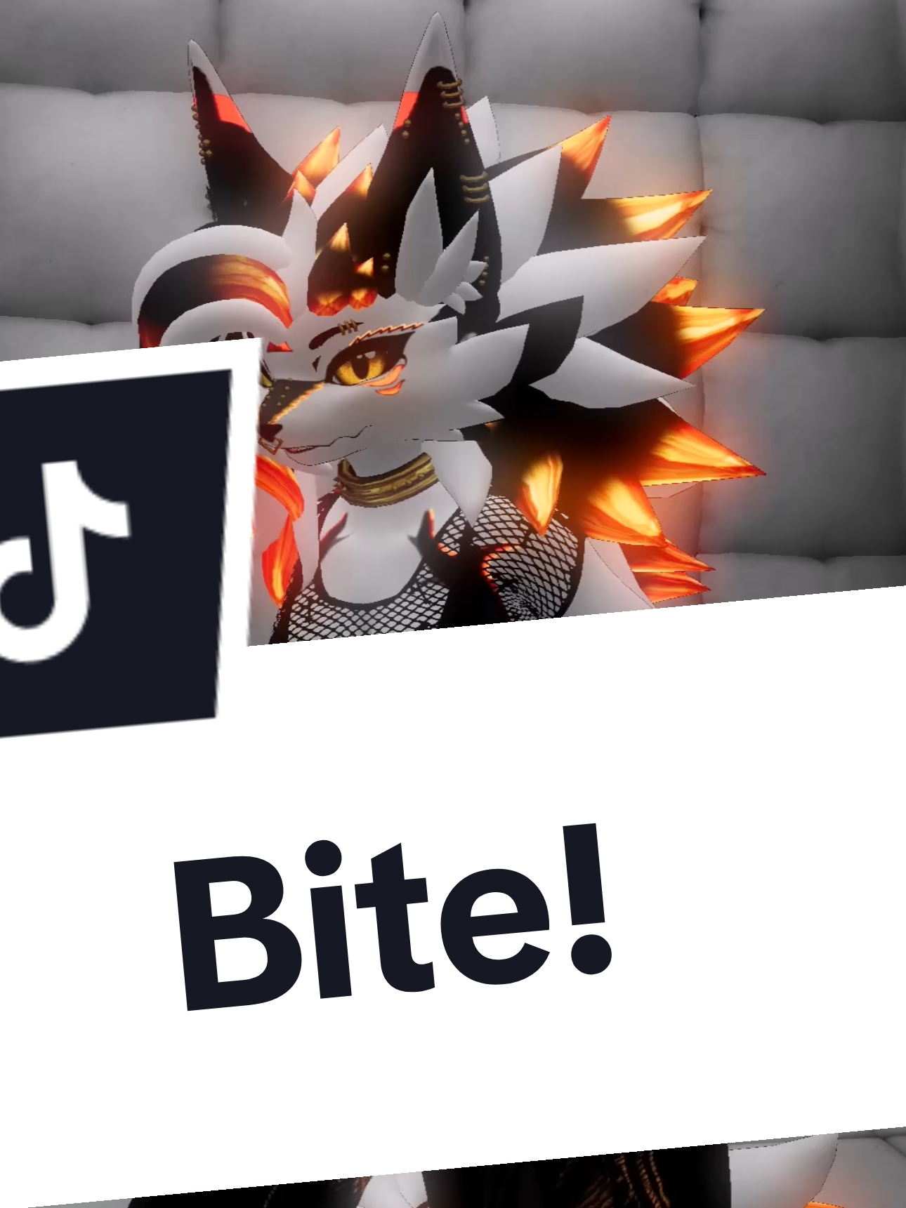 A post by @zeikomiray on TikTok caption: I love biting 👀💕 #foryou  #furry #vrchat #furriesoftiktok  #fyp 