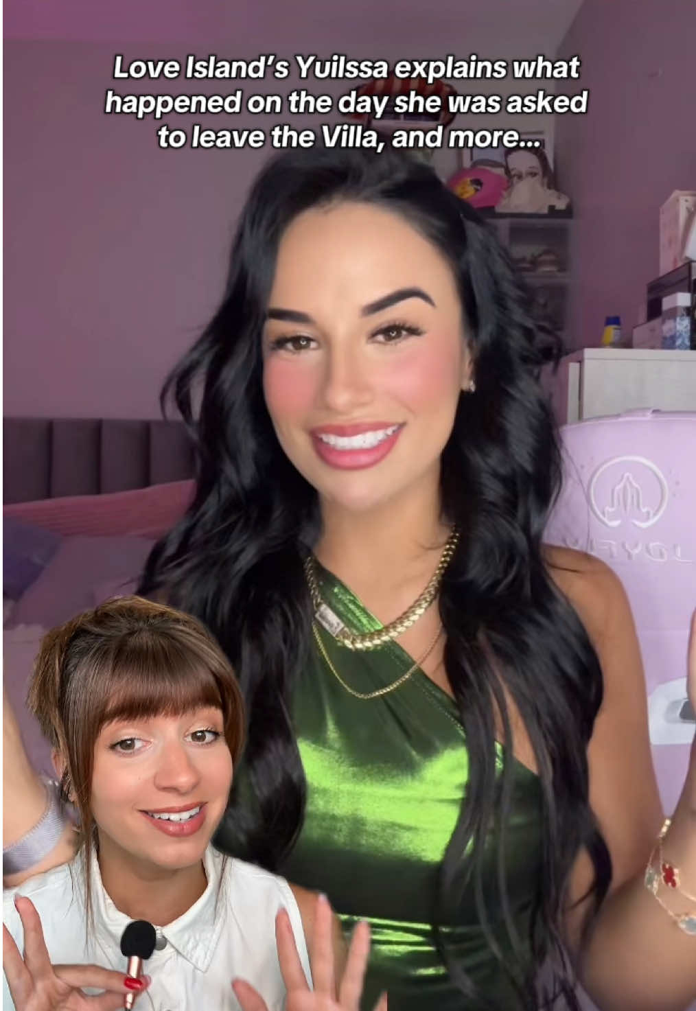 A post by @katericcio on TikTok caption: What happened when production asked Yulissa to leave the Love Island Villa…… #loveislandusa #loveisland #yulissa #peacock #arianamadix #realitytv #recap #fiji #greenscreen 