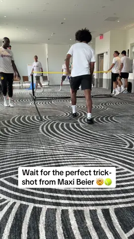 A post by @bvb on TikTok caption: Funny Football Tennis Session 😂