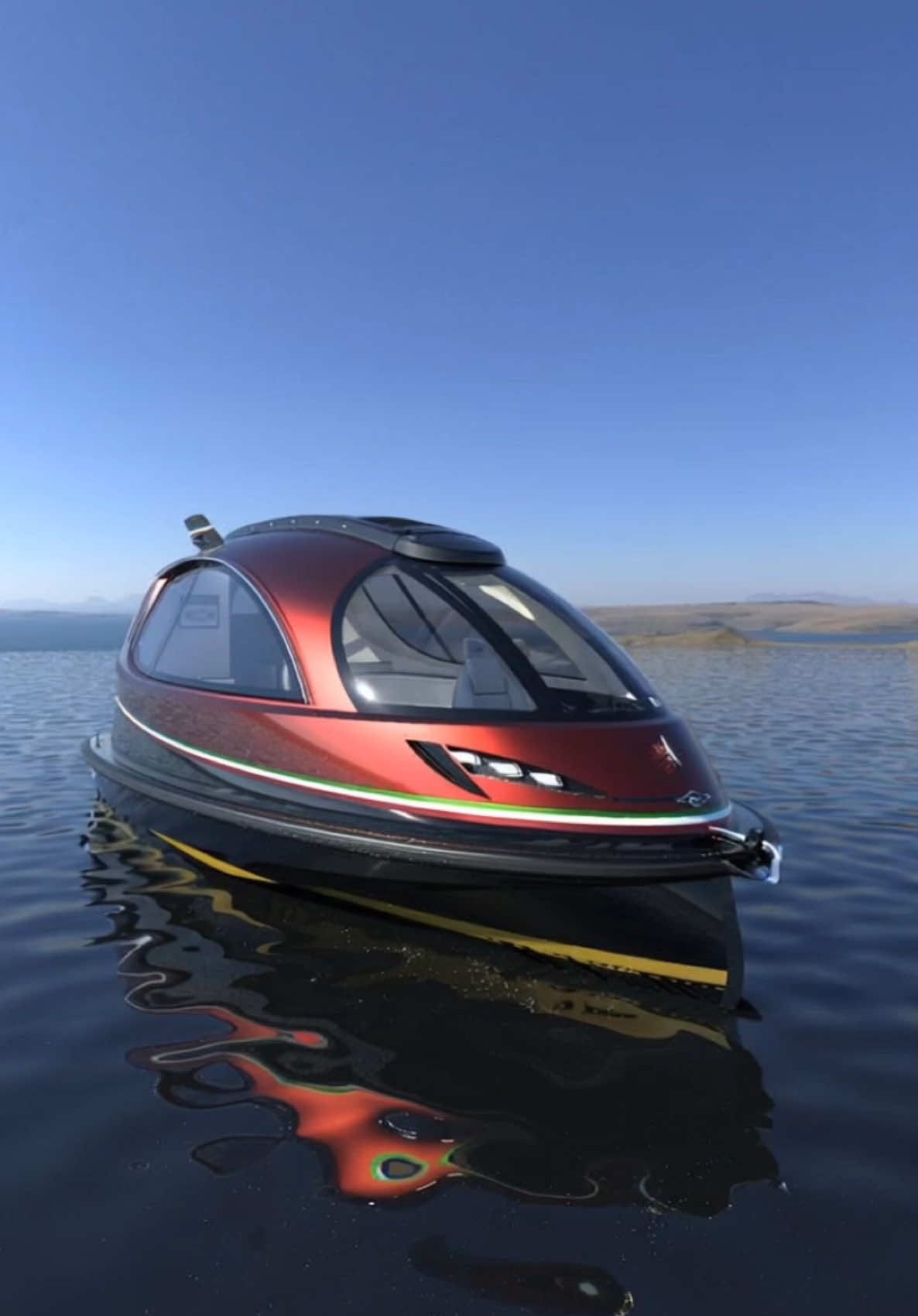 A post by @jetcapsule on TikTok caption: #jetcapsule #yacht #superyacht #transportation #watermobility #madeinitaly #design #superyacht #privatejet #jet #capsule #seajet #yachting #watercraft #hyper #hyperyacht #automotive #granturismo #fyp #MaestriDelPov #luxury #mobility #jetlife #yachtlife #sailing 