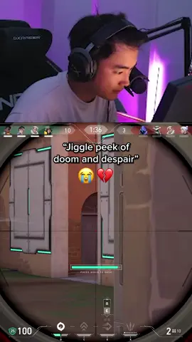 A post by @s0mcs on TikTok caption: Jiggle peek of doom and despair 😭💔 #Valorant #s0mcs