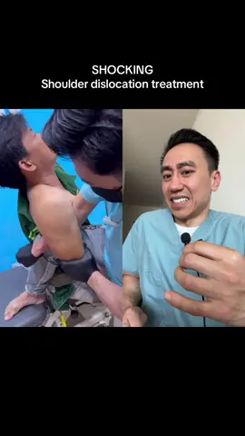 A post by @steveioe on TikTok caption: #duet with @Cường Nguyễn Chiropractic #shoulderdislocation VERY unconventional shoulder dislocation treatment