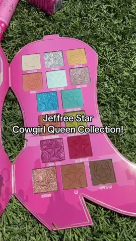A post by @jeffreestar on TikTok caption: Get ready to live your Cowgirl Queen fantasy with this #ICONIC @Jeffree Star Cosmetics Collection! 💖🌵 We’re counting down the days till the OFFICIAL launch! ⏳️⁠ ⁠ What’s in the #CowgirlQueen Collection? ⤵️⁠ 🩷 Cowgirl Queen Artistry Palette 🫦 Shiny Trap Lipstick - 7 NEW Shades⁠ ⚡️ BeachProof Mascara - 2 NEW Shades⁠ 💦 Lip Oils - 2 NEW Flavors ⁠ & of course #NEW accessories/merch! ⁠ ⁠ #jeffreestar #jeffreestarcosmetics #cowgirl #makeup #beautytok #lipstick #mascara #tiktokshop #lipoil #fyp  📅 LAUNCHING Friday, July 11th at 10am PST / 1pm EST! ⁠