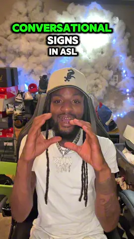 A post by @kingron4l on TikTok caption: Conversational signs in American Sign Language, let’s go! #signlanguage #americansignlanguage #fy #fypage #deaf #learn #LearnOnTikTok 
