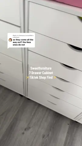 A post by @dailybeautyinspo on TikTok caption: Replying to @Vanessa Louise986 Sweetfurniture 7 Drawer Chest.  #sweetfurniture #7drawercabinet #storage #7drawerchest #tiktokshop #organizedhome #organizedmakeup  #organization #makeupsetup 