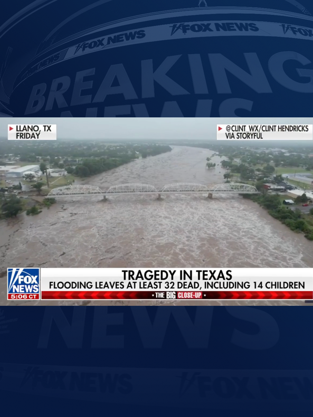 A post by @foxnews on TikTok caption: Texas Lieutenant Governor Dan Patrick shares harrowing flood survival story from Camp Mystic: "The water was at the door. The camp counselor took a rock and smashed out the window. They climbed out the window in bare feet and nothing but a night gown on, in neck high water."