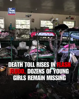 A post by @foxnews on TikTok caption: At least 32 people have died from flash flooding in Texas over Fourth of July weekend, including 18 adults and 14 children. Twenty-seven young girls who were attending summer camp are still missing.
