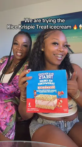 A post by @niyawiyaaa18 on TikTok caption: We have different tastes buds 😂I like it she don’t oh well get into it #viral #ricekrispy #foryou #niya #msfyatee #funny #icecream 