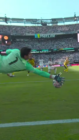 A post by @fifaclubworldcup on TikTok caption: Clutch from Thibaut Courtois. 🧤 Semi-Finals unlocked. 🔓 #Hisense #OwnTheMoment  #FIFACWC 