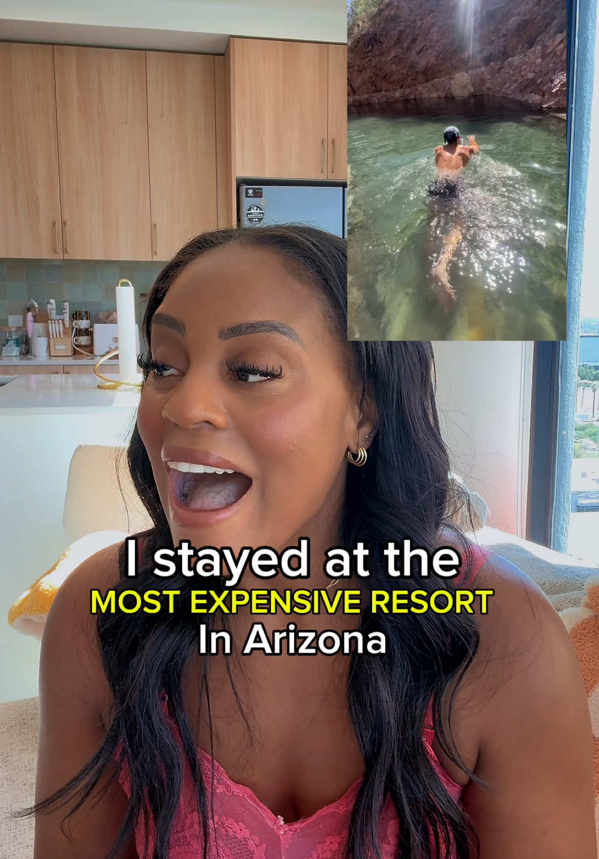 A post by @aieshabeasley on TikTok caption: ⭐️MY MOST VIRAL STAY⭐️What was it really like staying at one of Arizona’s most expensive AND All-Inclusive resorts?! I breakdown my experience and all the things I loved about it! Have a seat while I spill the real tea behind my videos! 👀 #arizonaplaces  . . . . #arizona #phoenix #arizonainfluencer #phoenixaz #scottsdale #scottsdaleaz #azfoodie #castlehotsprings #allinclusiveresort