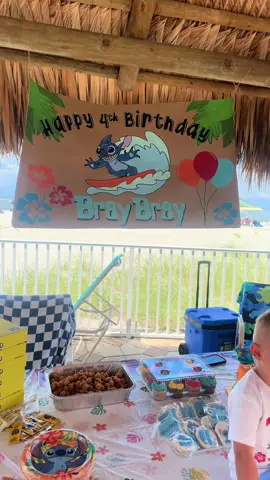 A post by @logandurrance12 on TikTok caption: Y’all come celebrate bray brays 4th birthday with us! #dadsoftiktok #beach #birthday 