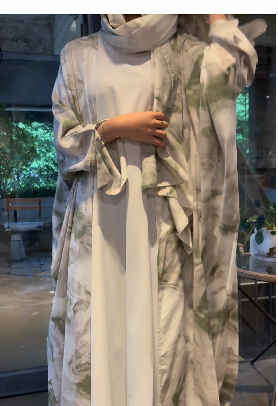 A post by @clfashionuk on TikTok caption: The ink-and-wash jacket speaks of the vitality of summer. #sunmer #sunmeroutfit #July #cheongsam #fyp #abayastyle #OOTD#EIDAlAdha#dress #abayagirls #ootdhijab #muslimah #shopping #Hpartydress #outfit #ootdfashion #clothes #fashionblogger #foryou #ModestFashionU#ModestFashionUKStyle #EidInLondon #HalalFashionRevolution#clfashionnew #ramadan2026 