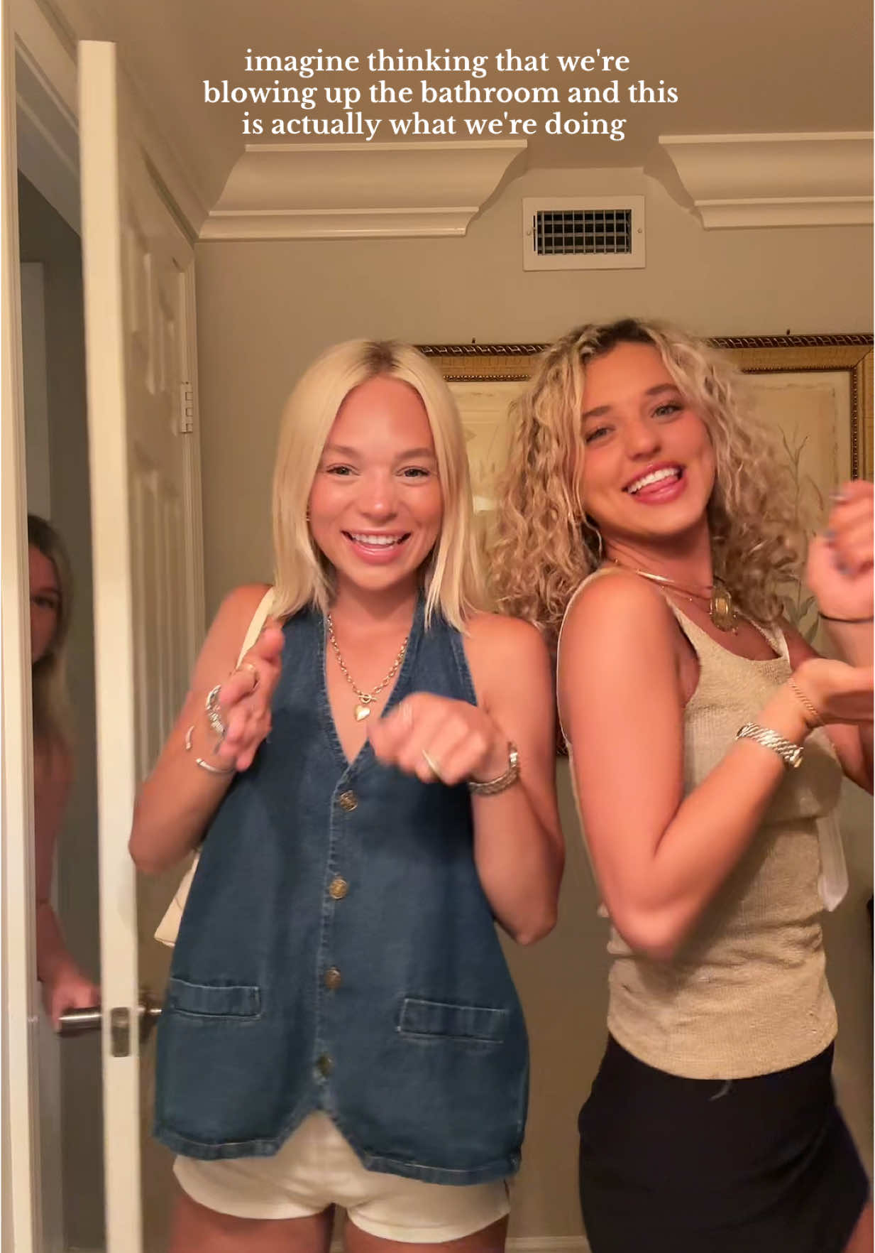 A post by @averykroll1 on TikTok caption: find us hiding in the br @gigi 