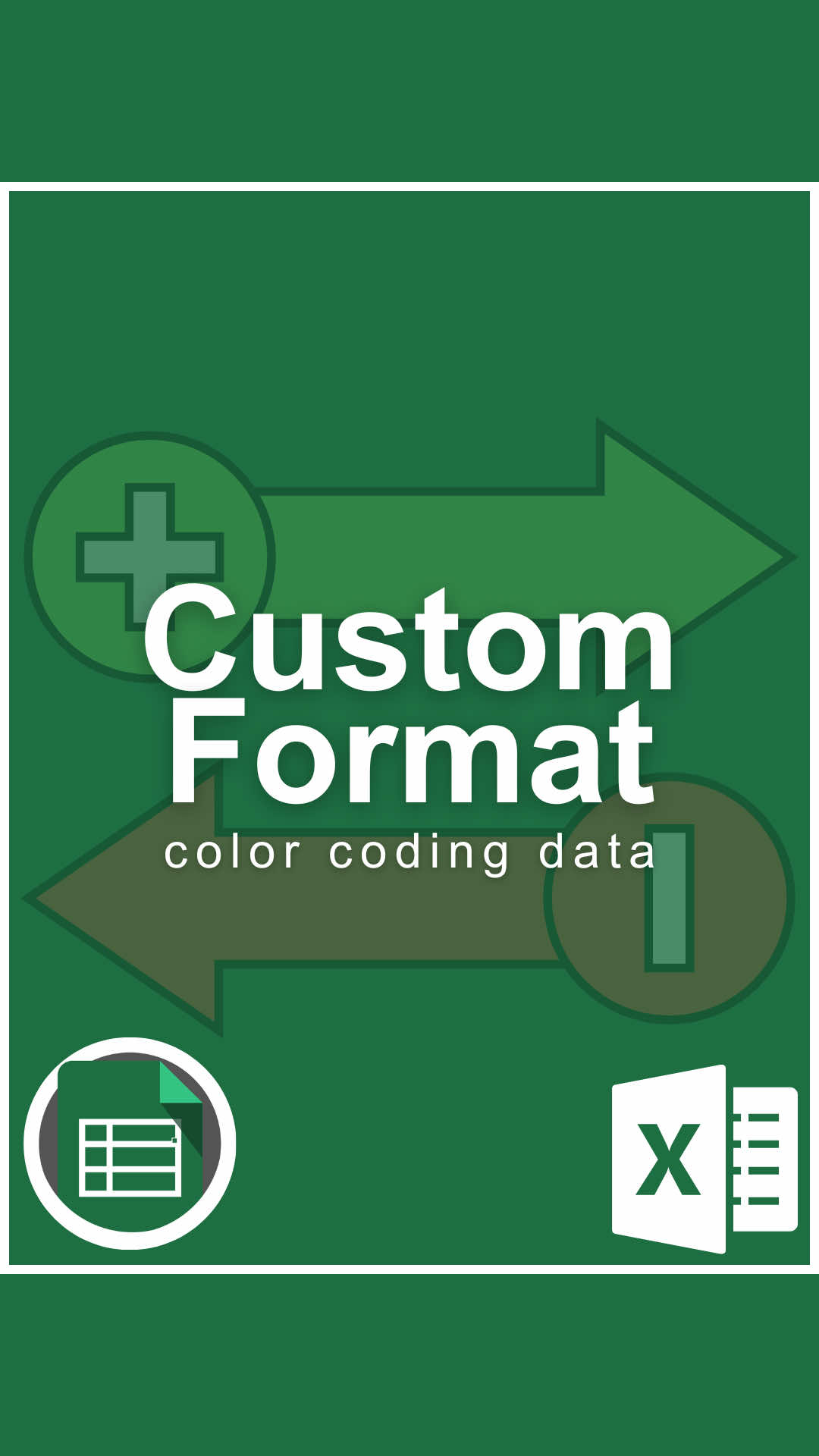 A post by @cheatsheets on TikTok caption: Custom Format in Excel #excel #exceltips #tutorial 