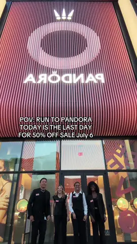 A post by @pandoralasvegas on TikTok caption: TODAY IS THE LAST DAY FOR THE 50% Sale July 6 2025 #pandorasale #pandoralasvegas #pandora #pandorajewelry #fyp #foryou 