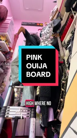 A post by @rebyhardy on TikTok caption: Just girly things 💅🏽💖 #househardy #ouija #pinkhouse #spooky #friendship #ghosthunting pink ouija board #justgirlythings 