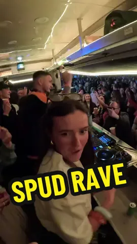 A post by @thespudbrothers on TikTok caption: She WANTED cheese, beans & TECHNO! 😎 #spudbros #potato #food #spudrave #festival