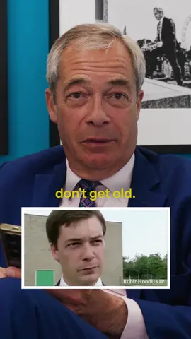 A post by @nigel_farage on TikTok caption: I was young once!