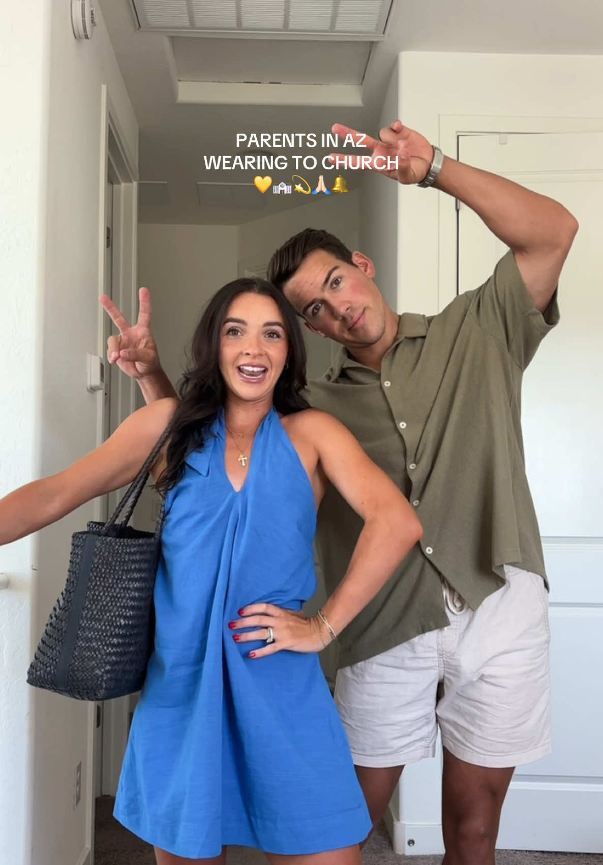 A post by @kencradic on TikTok caption: no babies were woken in the making hehe! Do we like the shoessss?!! Also we made it to the 8AM SERVICE🫣🤭🙏🏻 #sundayootd #sundaychurch #momanddad #parentsoftiktok #fyp #foryou 