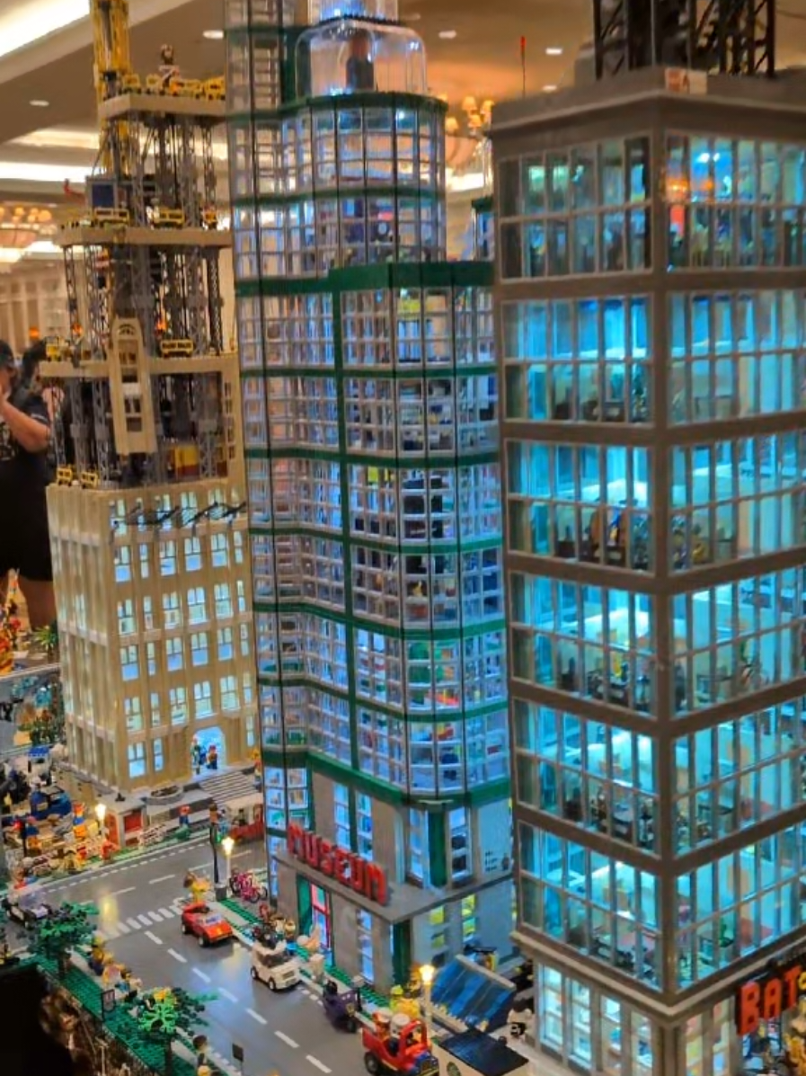 A post by @beyondthebrick on TikTok caption: Giant LEGO City by Nathaen Koski #lego 